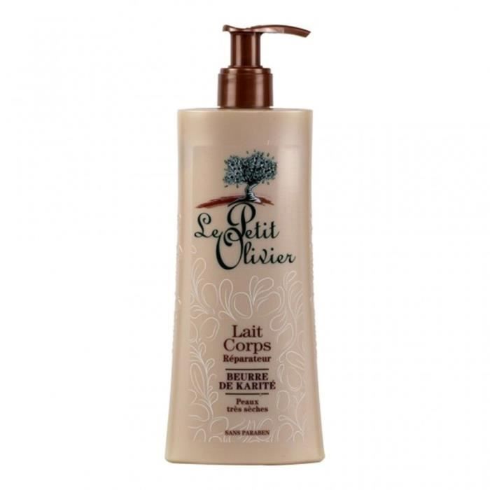 Le Petit Olivier Lait Corps Réparateur Beurre de Karité Peaux Très Sèches 250ml (lot de 3)