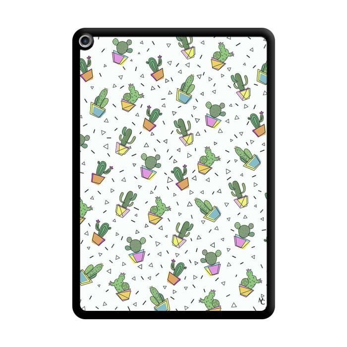 Coque Noir pour iPad PRO 10.5/air 2019 motif Le Monde Entier est un Cactus