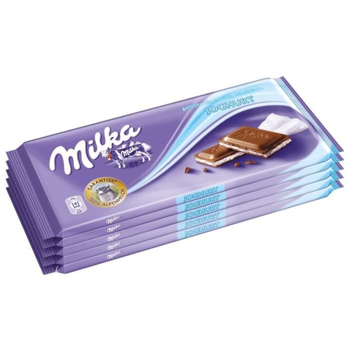 Milka Joghurt, Chocolat, crème de yaourt, 5 pièces de 100 gr