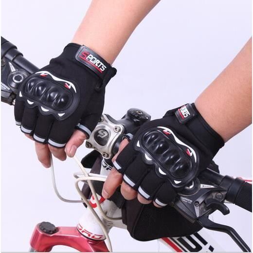 Homme Sport Gant de Cyclisme Mitaine Demi-Doig...