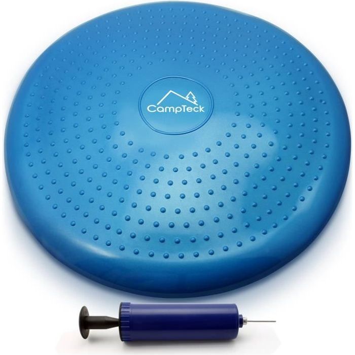 U6765 Coussin Équilibre avec Pompe Coussin Fitness Gym Assise Yoga Aérobic 32cm Bleu
