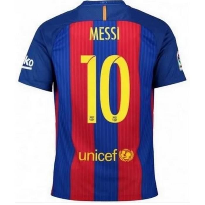 Maillot Homme Nike Fc Barcelone Home Saison 2016-2017 Flocage Officiel Messi numéro 10