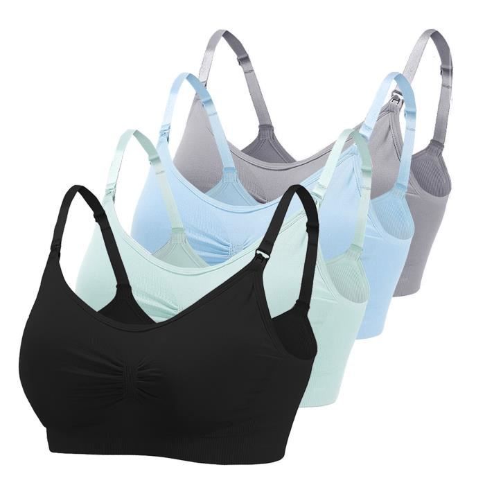 SOUTIEN-GORGE d'allaitement multicolore 4Pcs d'allaitement et de sommeil pour femme