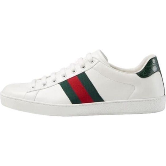 Basket Guccis Femme Homme Chaussure Sneakers Blanche Pas Cher