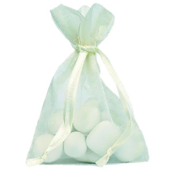 Sac de 10 sachets Organza pour dragées Ivoire