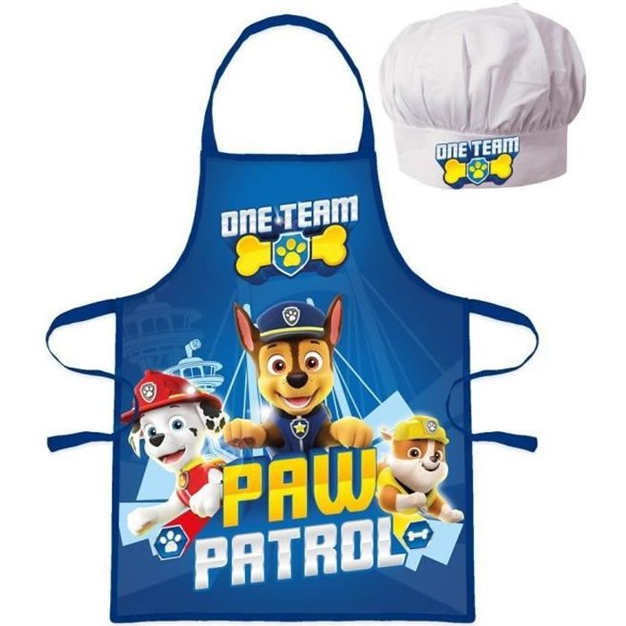 Ensemble Tablier + Toque cuisine -Pat Patrouille- pour enfant
