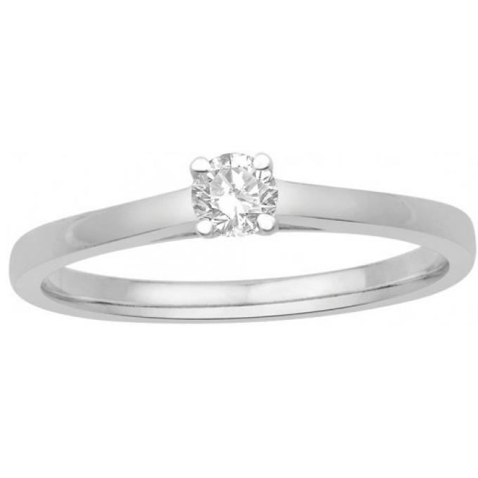 bague stella prestige dpssol2215w18 - bague or blanc femme - taille 52