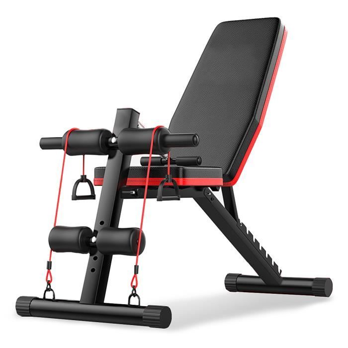 Banc de Musculation Fitness Équipement d'Entraînement Pliable 7 Dossier de Vitesse Assis AB