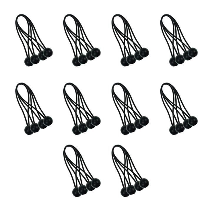 40 pièces cordons élastiques robustes professionnels de haute qualité élastique corde pour tente de Camping en plein air