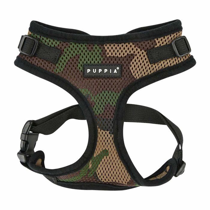 Harnais pour Chien - PUPPIA - PAJA-AC617-CA-XL - Vert - Airmesh avec bord polaire - Réglable soulage le larynx