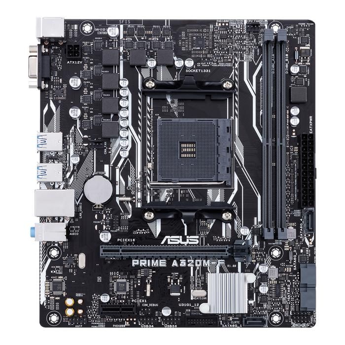 Carte mère ASUS PRIME A320M-F AMD A320 Socket AM4 2xDDR4 32GB Micro ATX - Asus