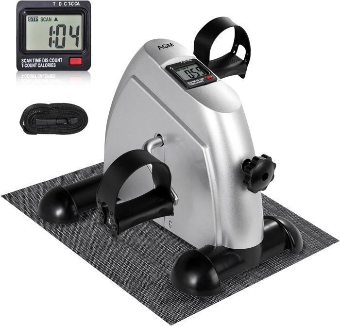 AGM Mini Vélo DAppartement à PédalesVélo Dappartement Dexercice avec Ecran LCD Fitness Pour Les Jambes et Bras