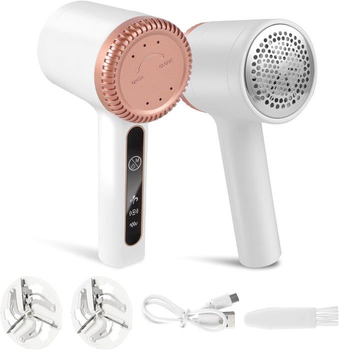 Rasoir Anti-Peluches Calor Rechargeable - Grille Acier Inox 52mm - USB - Autonomie 40min - Bleu
