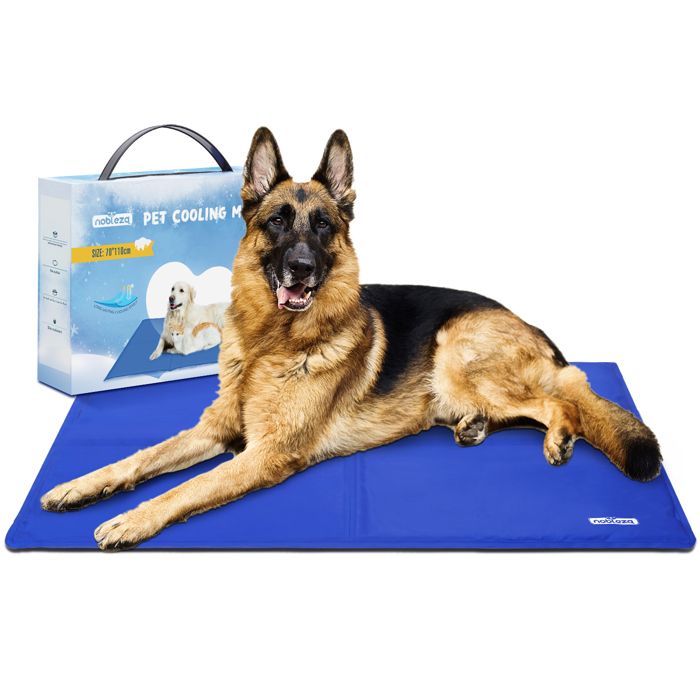 Nobleza - Tapis de Refroidissement pour Chiens, Chats et Animaux domestiques.70 * 110cm, Bleu. XL