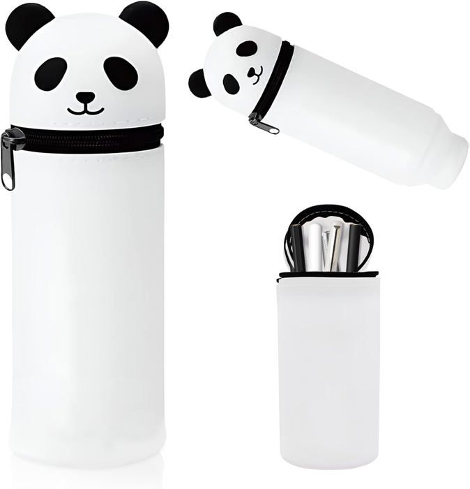 Trousse Scolaire 2 En 1 En Silicone Souple - Kit Avec Crayons Et Gommes Halloween - Cadeau Enfant Créatif