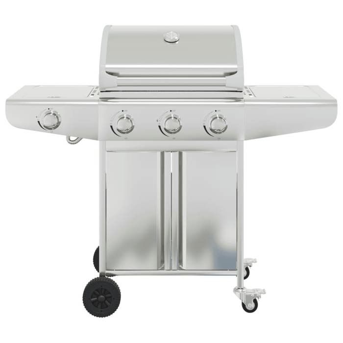 Barbecue à Gaz VidaXL – 5 Brûleurs, Acier Inoxydable, Argenté, Neuf
