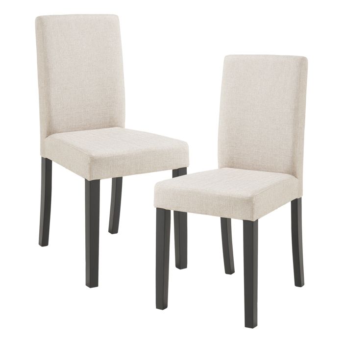 Lot de 2 chaises de salle à manger Hamburg beige