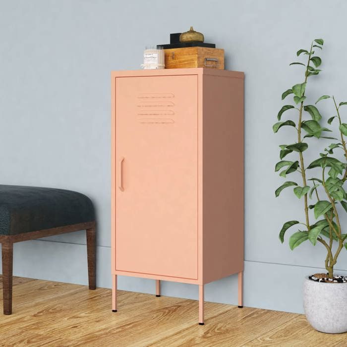 RemiseCommode à tiroirs/Buffet - JMS - Armoire de rangement Rose 42 5x35x101 5 cm Acier MAISON2025 11965