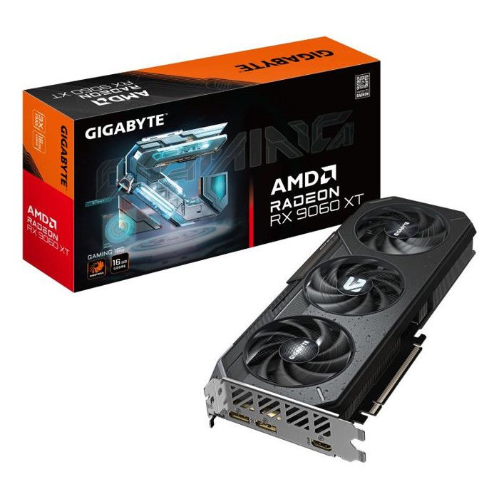 GIGABYTE Radeon RX 9060 XT GAMING 16G Carte Graphique - 16GB GDDR6- 128bit- PCI-E 5.0- 3230 MHz Fréquence du c?ur- 2 x DisplayPort-