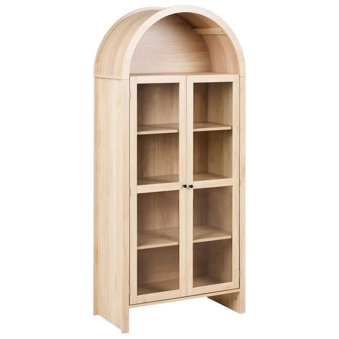 Vitrine en verre GLENWOOD 79 cm Marron clair Vitrine en verre GLENWOOD 79 cm Marron clair