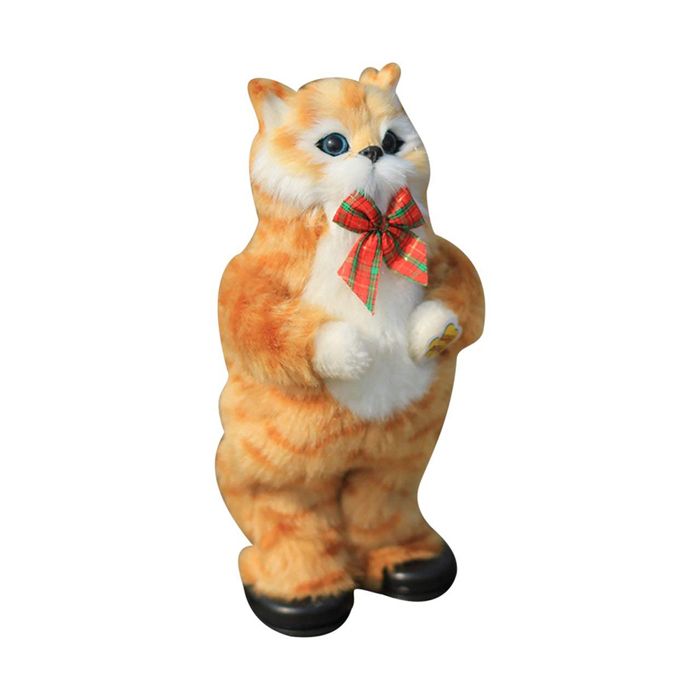 Chat électrique mignon de simulation chat jaune chantant et dansant poupée cadeau pour enfants jouets interactifs cadeau