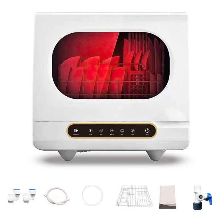 Lave-vaisselle de table - Prumya -12 jets deau - 5 programmes - SmartWash - Mini lave-vaisselle réservoir deau de 5 litres