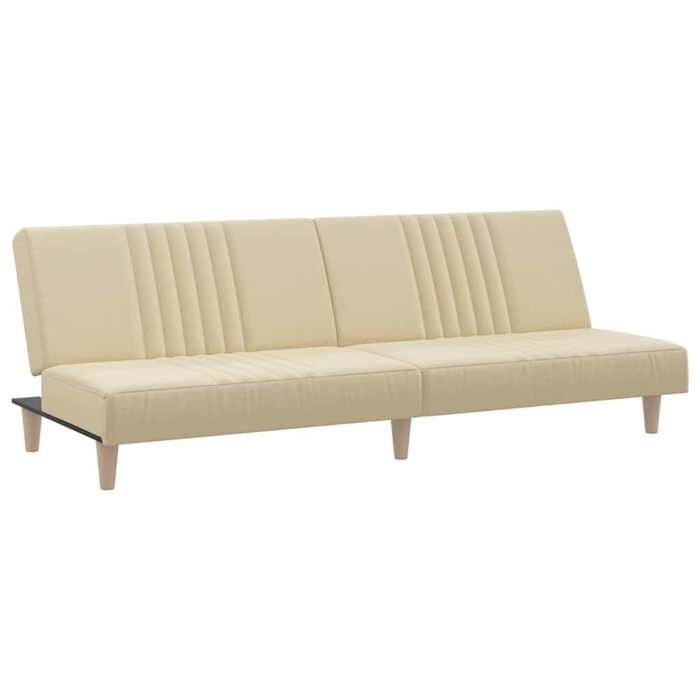 CHIC Canapé-Lit - Lit gigogne Convertible - crème tissu - 200x89x70 cm 780409 S11