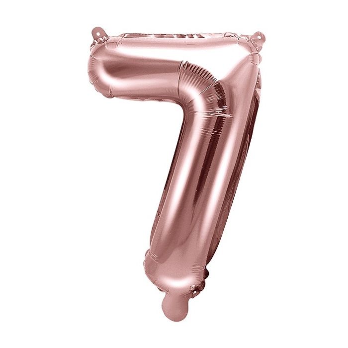 Ballon Gonflable Rose Gold Chiffre 7 35 cm