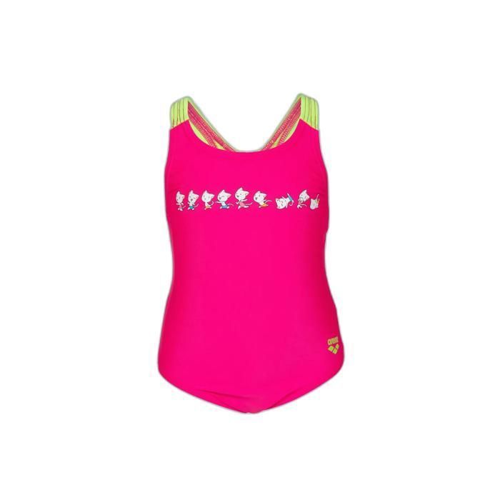 Maillot de bain 1 pièce bébé fille Arena Friends - freak rose/soft green