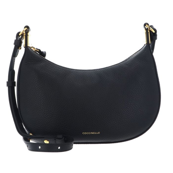 COCCINELLE Sac à épaule bandoulière noir en cuir pour femme - Fujiko Mini Bag Noir 339248