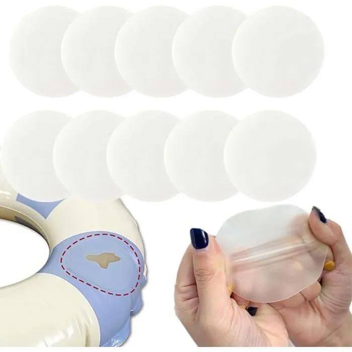 Lot de 10 Rustines Réparation Piscine Patch Auto-adhésif Pvc Pour Objets Gonflables Spa Lit à Eau Canapé 6cm De Diamètre