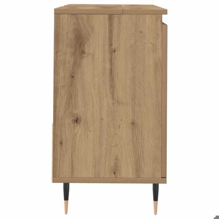 Armoire de salle de bain chêne artisanal bois dingénierie_2 ans garantie_28406