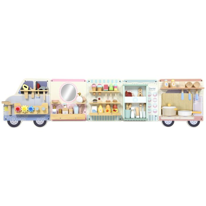 YWJ Tableau dactivités Montessori jouet sensoriel au design de camion à partir de 3 ans