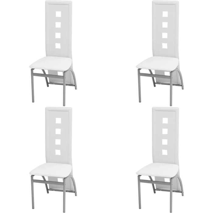 URBRAN®Chaises à manger lot de 4 blanc similicuir - Fauteuil_6708