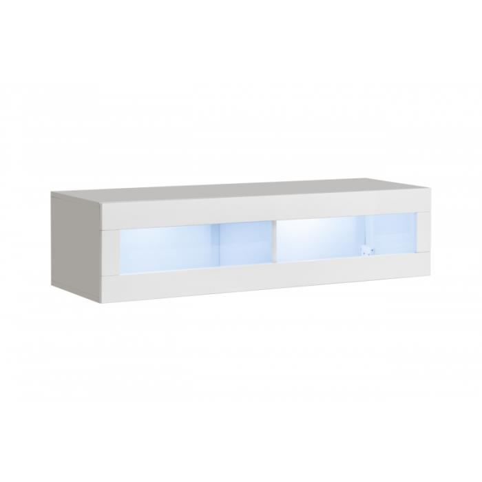 Etageres Et Commodes Rangement Horizontal Led Fly 11 Blanc Achat Vente Meuble Tv Etageres Et Commodes Soldes Cdiscount