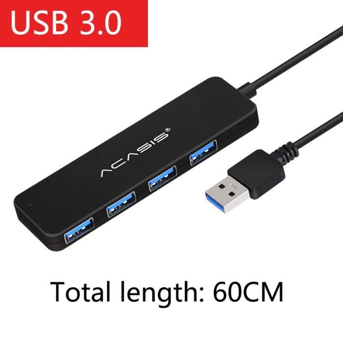 Hub USB 3.0 Bureau Avec Ports SD/TF & USB-C - Montage Œillet 60 Mm, Pour PC Fixe, Haut Débit 5 Gbps