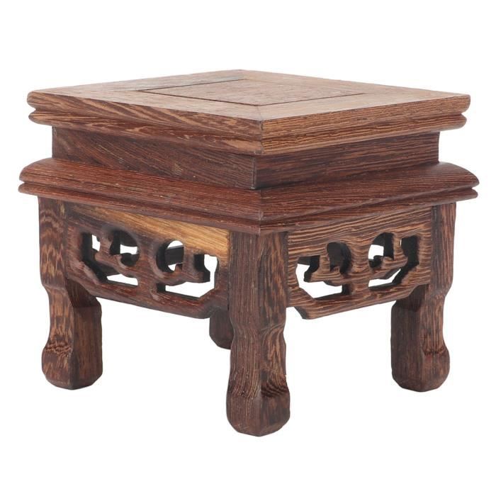 Agatige Base En Bois Massif Pour Bonsaï Et Théière - Piédestal Délicat 8cm Ou 10cm, Décoration Rétro Élégante