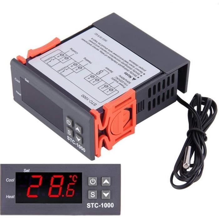 Contrôleur De Température Numérique STC-3008 Double Sonde - Plage -55°C à +110°C, 12V - 14