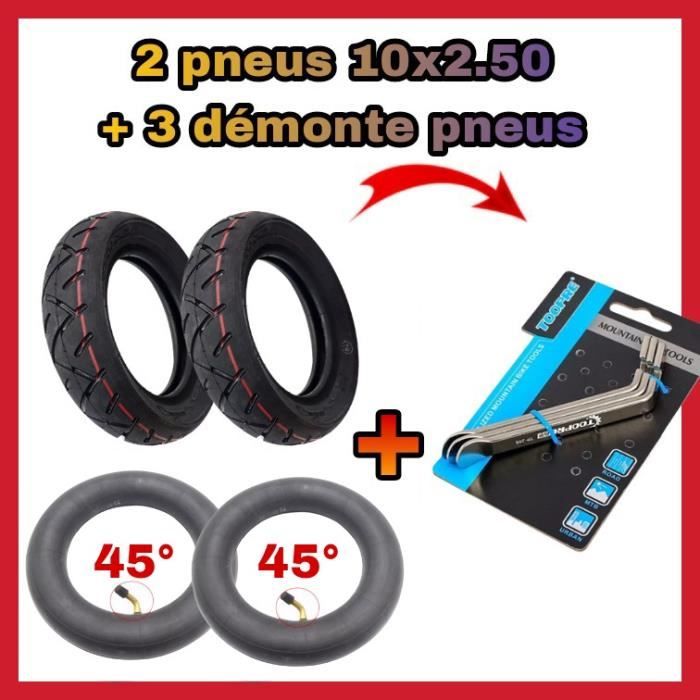 Pneu Scooter 10x2.50 Pneu 10x2.50 Chambre Air ECOVELO - Roue Remplacement Trottinette électrique Roue Remplacement Hoverboard