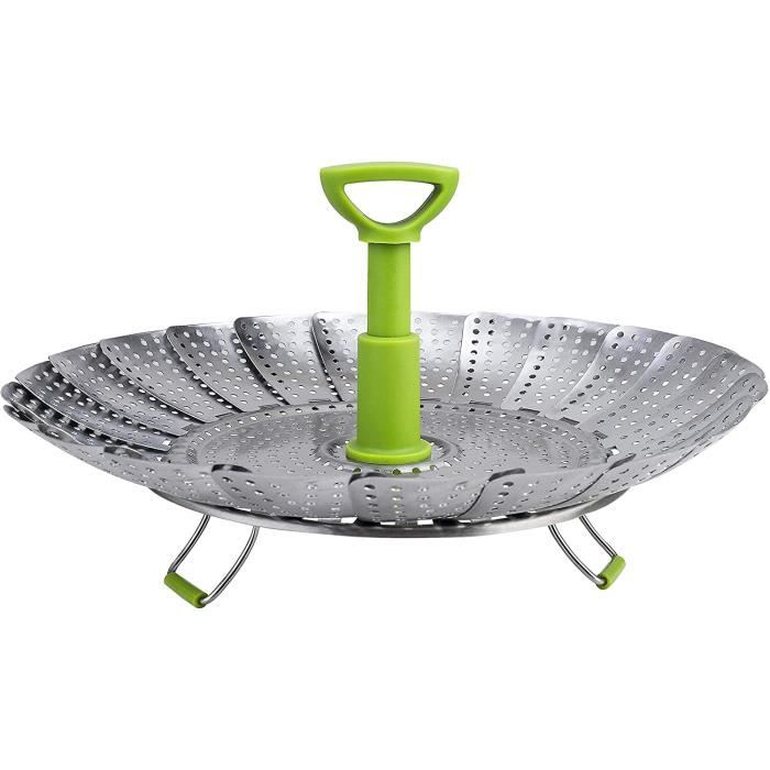 Panier Vapeur en Acier Inoxydable Panier Vapeur Rond pour Légumes pour Poêle et Pot avec Poignée Extérieure Panier Vapeur en Acier Inoxydable Panier Vapeur Rond pour Légumes pour Poêle et Pot avec Poignée Extérieure