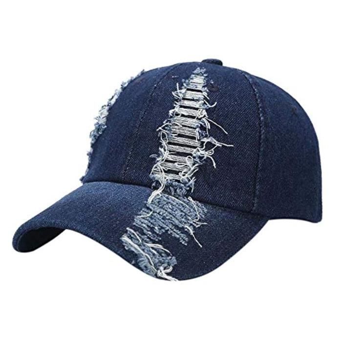 Casquette Thunderdom - Style Denim Vieilli Unisexe - Casquette Baseball Réglable - Coton Léger - Toutes Saisons
