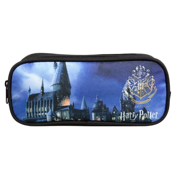Bagtrotter Trousse Scolaire 2 Compartiments Harry Potter Noire