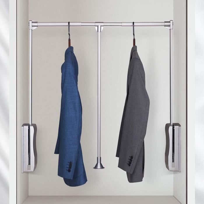Barre Penderie EscamotableTringle Coulissante Penderie Vêtements Barre
