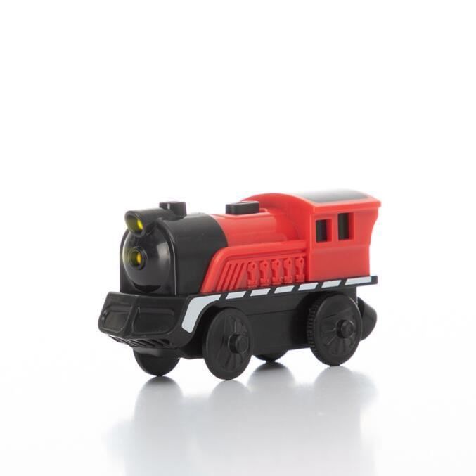 Train Motorisé TOPLIVING Pour Rails Bois - Télécommandé Avec Sons - Compatible Thomas/Brio - Enfants 3+