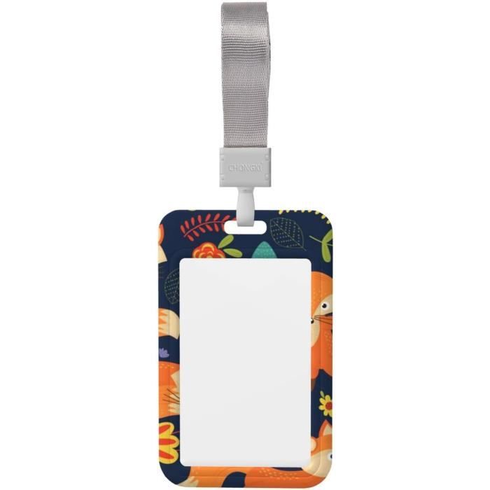 Porte-badge Avec Cordon Détachable à Motifs Pattes - Pour Enseignants, Infirmières, Personnel, étui Rigide Coulissant