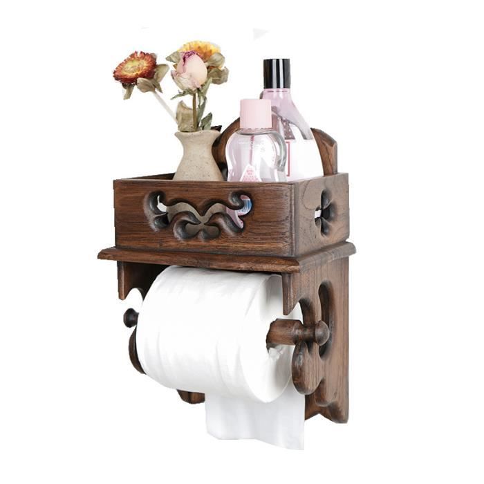 Support Autonome Pour Papier De Soie, Distributeur De Papier Toilette Avec Base En Bois, Support De Salle De Bain, Support De Rouleau De Papier Toilette Pour Toilettes