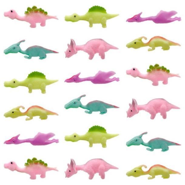 FENQURO 20 Lance-Pierres Dinosaure Extensibles - Jouets Doigts Catapulte Dino Pour Enfants - Couleurs Aléatoires - Cadeau Anniversaire