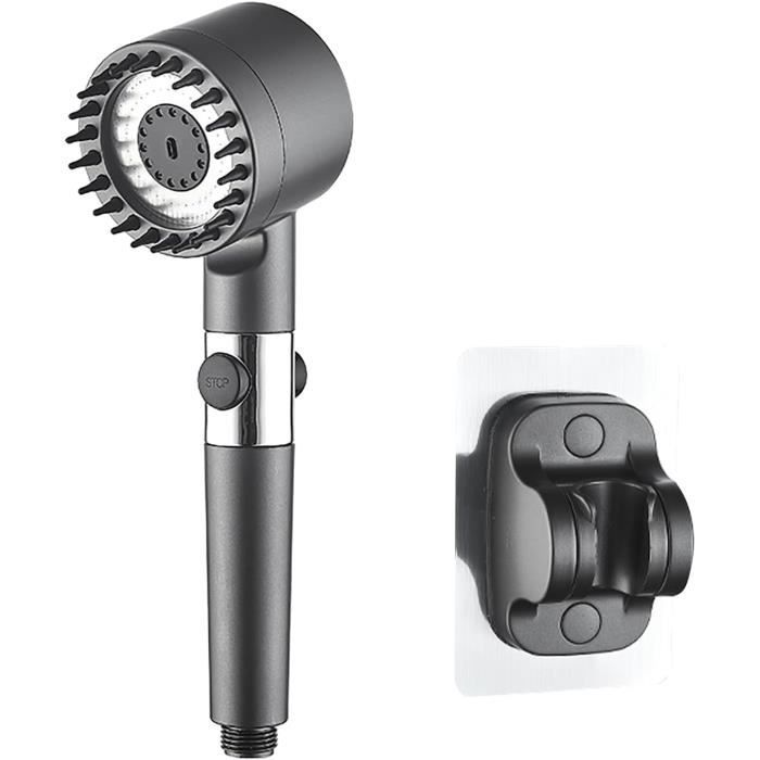 Pommeau De Douche Haute Pression 8 Modes - Surface 12 Cm, Anti-calcaire Avec Filtre - Facile à Installer (sans Flexible Inclus)