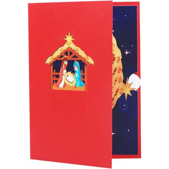 Cartes De Crèche De Noël 3D, Cartes 3D De Crèche Intéressantes, Carte 