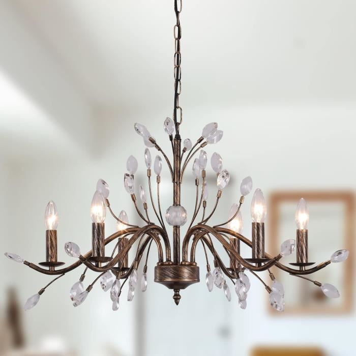 Ganeed Vintage Lustre de Pays Français avec Chandelier Pendentif en ...